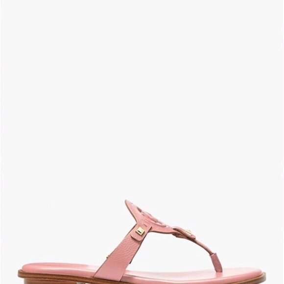 MICHAEL KORS Aubrey Cutout Leather T-Strap Sandal. Color Blush. - Picture 2 of 3